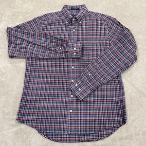 GANT Shirt Size L Mens Blue Red Plaid Comfort Oxford Fit Long Sleeve Button Down